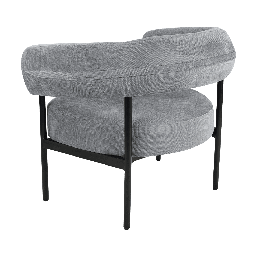 Sillón de marco de metal gris