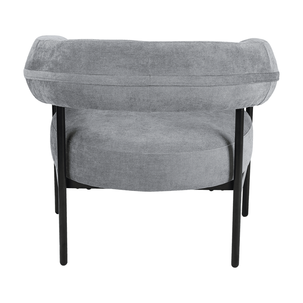 Sillón de marco de metal gris