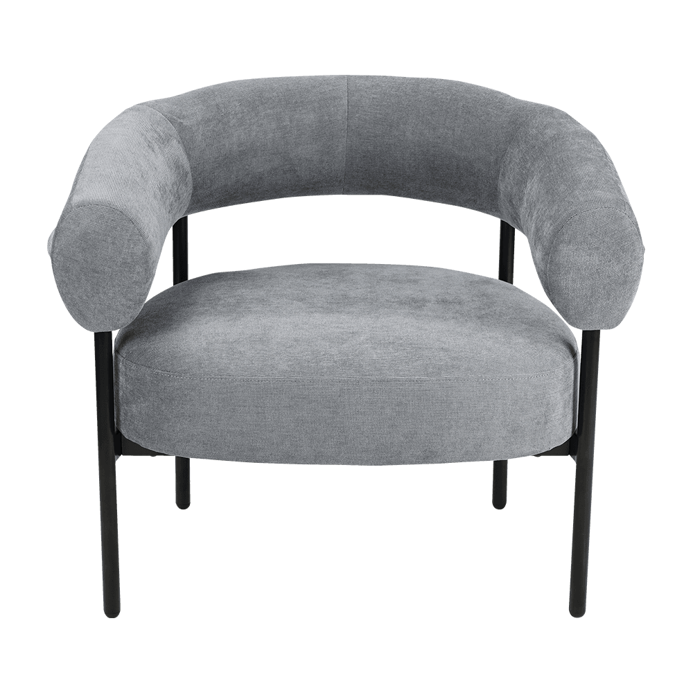 Sillón de marco de metal gris