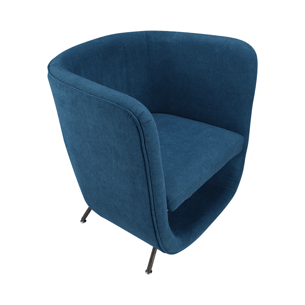Silla de salón de tela con almacenamiento incorporado