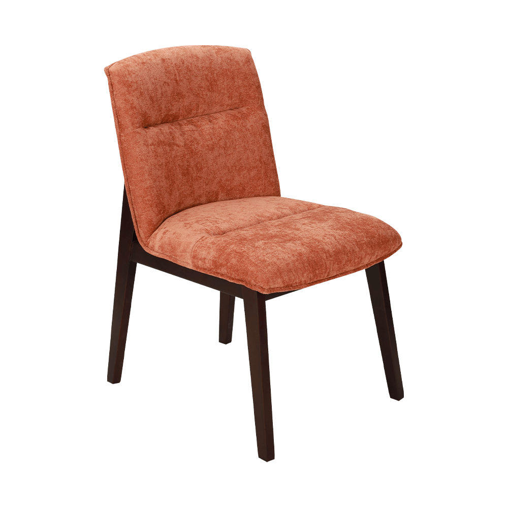 Silla de comedor de madera maciza tapizada