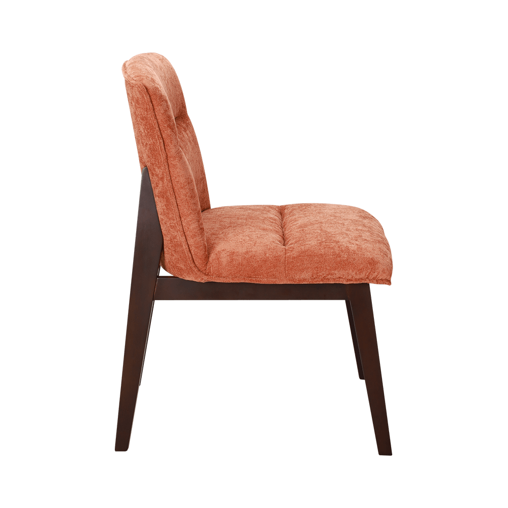 Silla de comedor de madera maciza tapizada