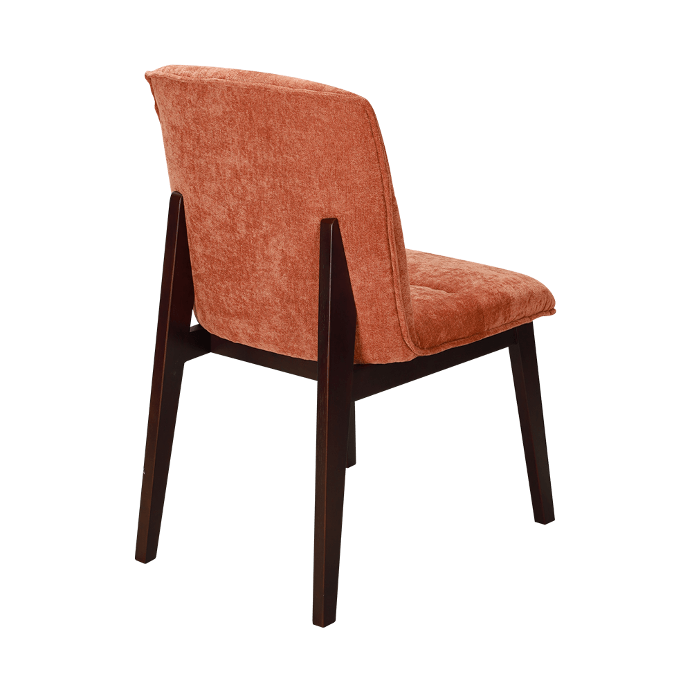 Silla de comedor de madera maciza tapizada
