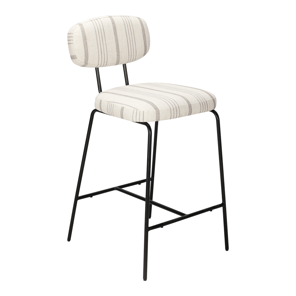 Silla de comedor tapizada de la pierna de metal con la espalda