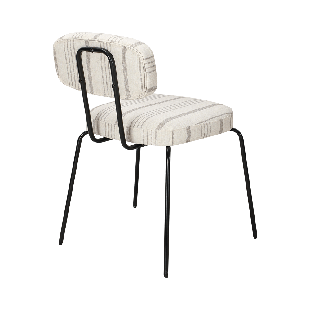 Silla de comedor de metal moderno blanco