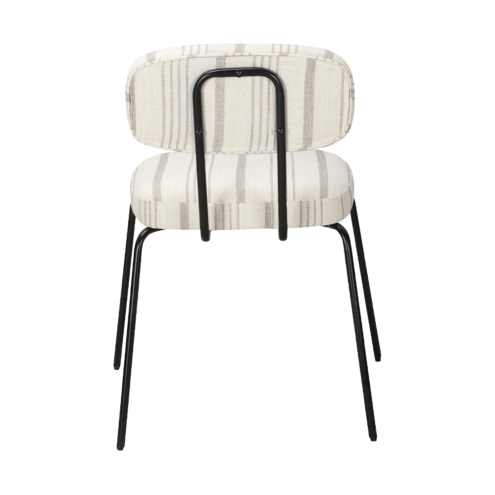 Silla de comedor de metal moderno blanco