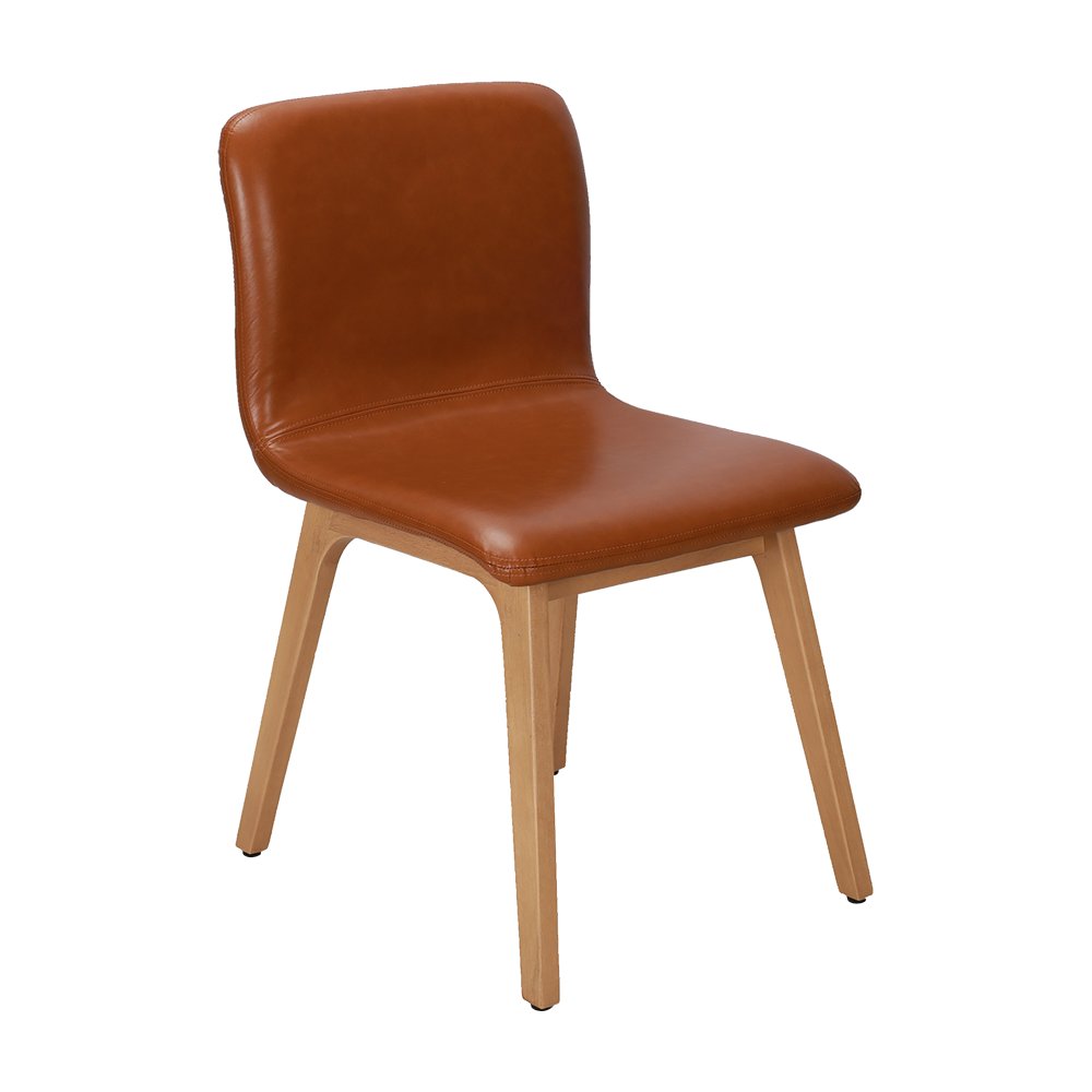 Silla de comedor de madera maciza bentwood marrón