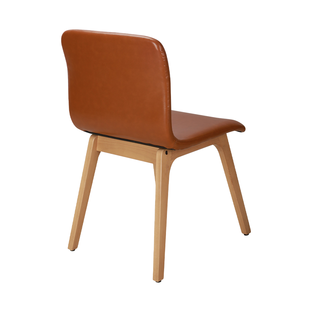 Silla de comedor de madera maciza bentwood marrón