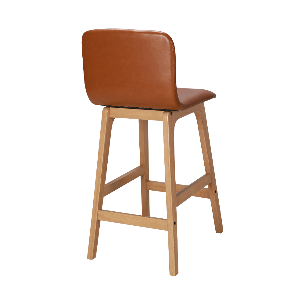 Taburete de bar de madera doblada de cuero PU