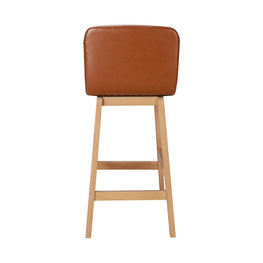 Taburete de bar de madera doblada de cuero PU