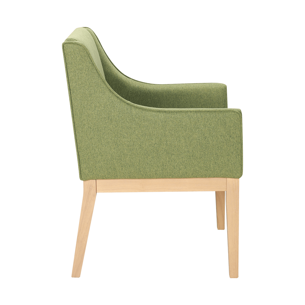 Silla de comedor de madera sólida con reposabrazos