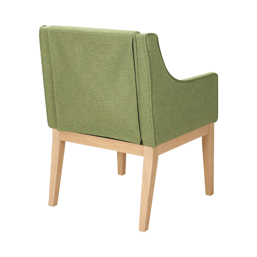 Silla de comedor de madera sólida con reposabrazos