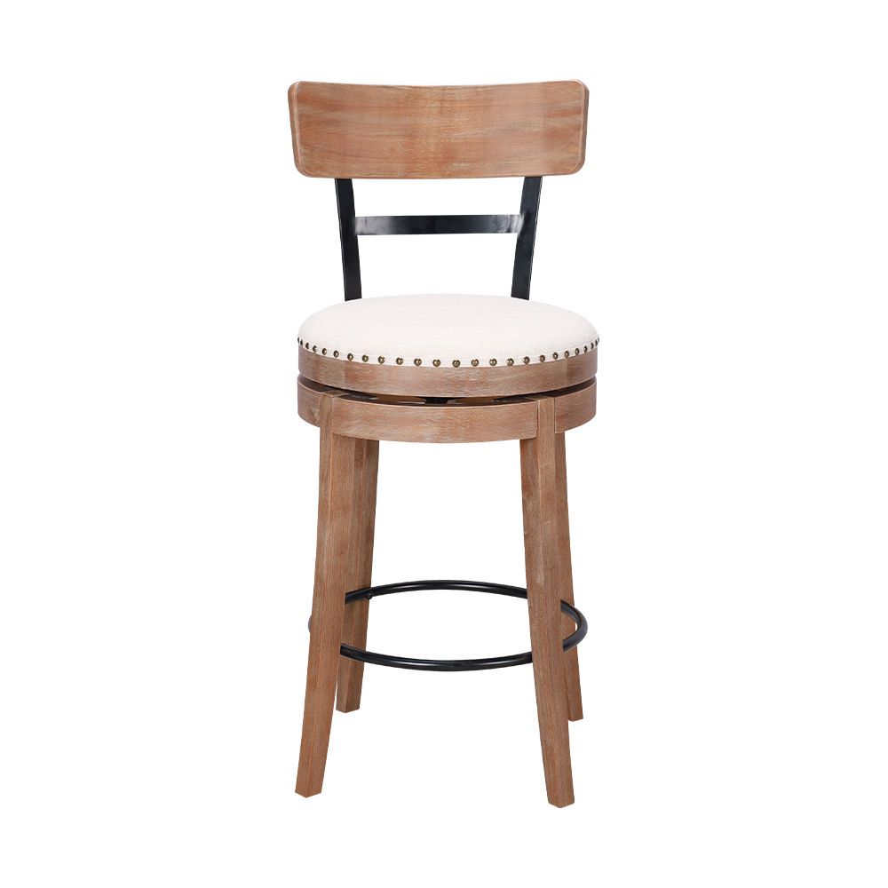 Silla de comedor de cojín de esponja de madera de goma