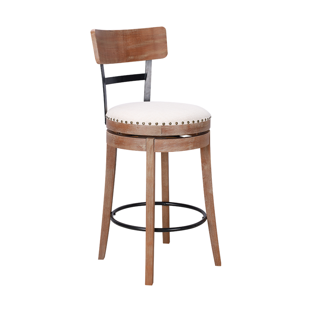 Silla de comedor de cojín de esponja de madera de goma