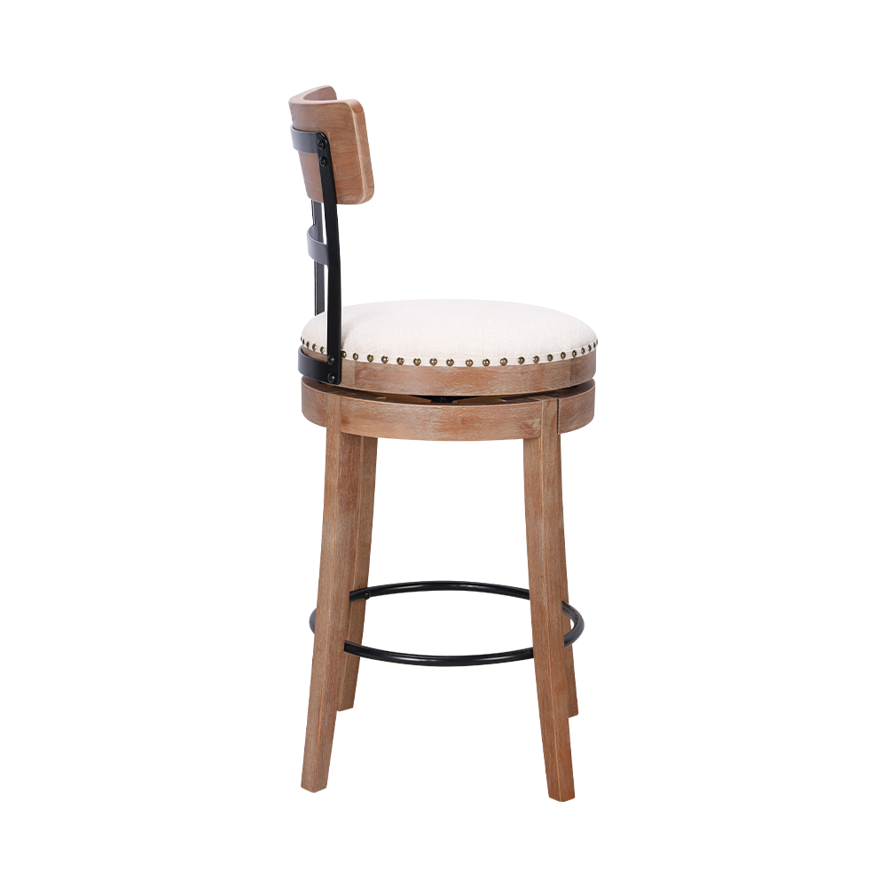 Silla de comedor de cojín de esponja de madera de goma