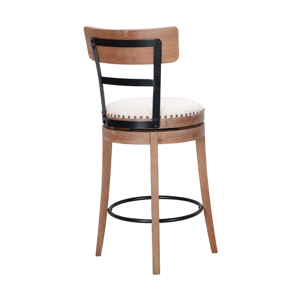 Silla de comedor de cojín de esponja de madera de goma
