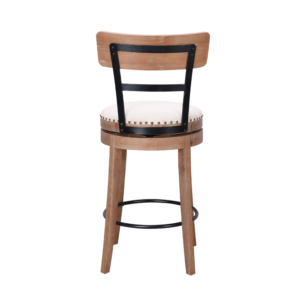 Silla de comedor de cojín de esponja de madera de goma