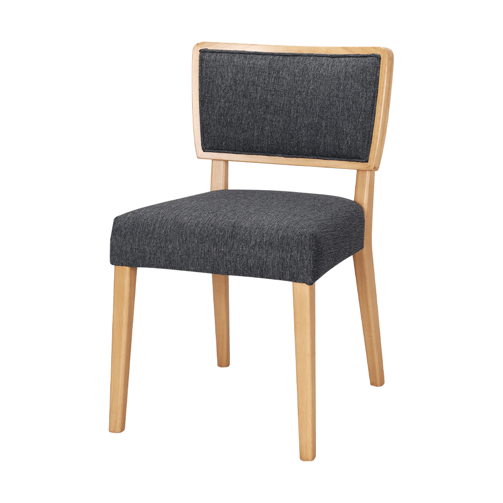 Silla de comedor de madera maciza de cojín de espuma de cuero