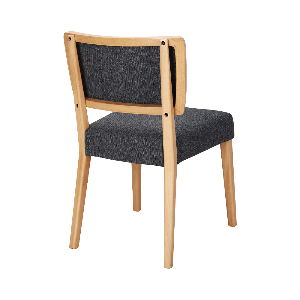 Silla de comedor de madera maciza de cojín de espuma de cuero