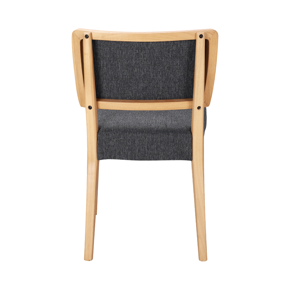 Silla de comedor de madera maciza de cojín de espuma de cuero