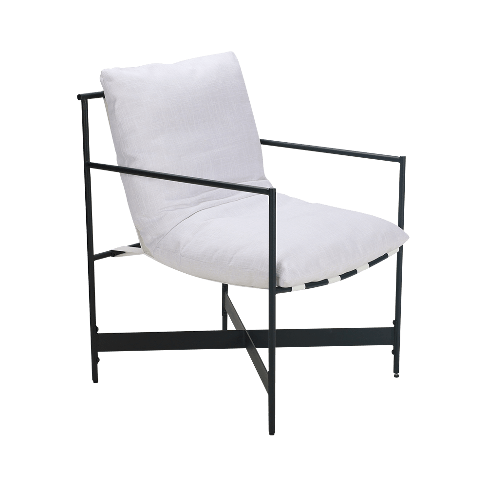 Silla de comedor de madera de goma de tela blanca