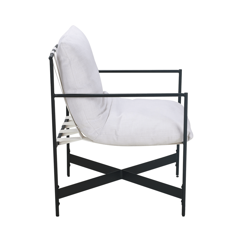 Silla de comedor de madera de goma de tela blanca