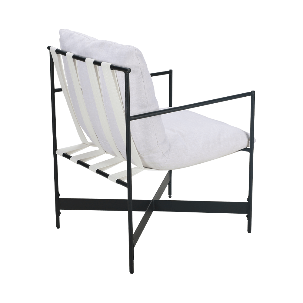 Silla de comedor de madera de goma de tela blanca