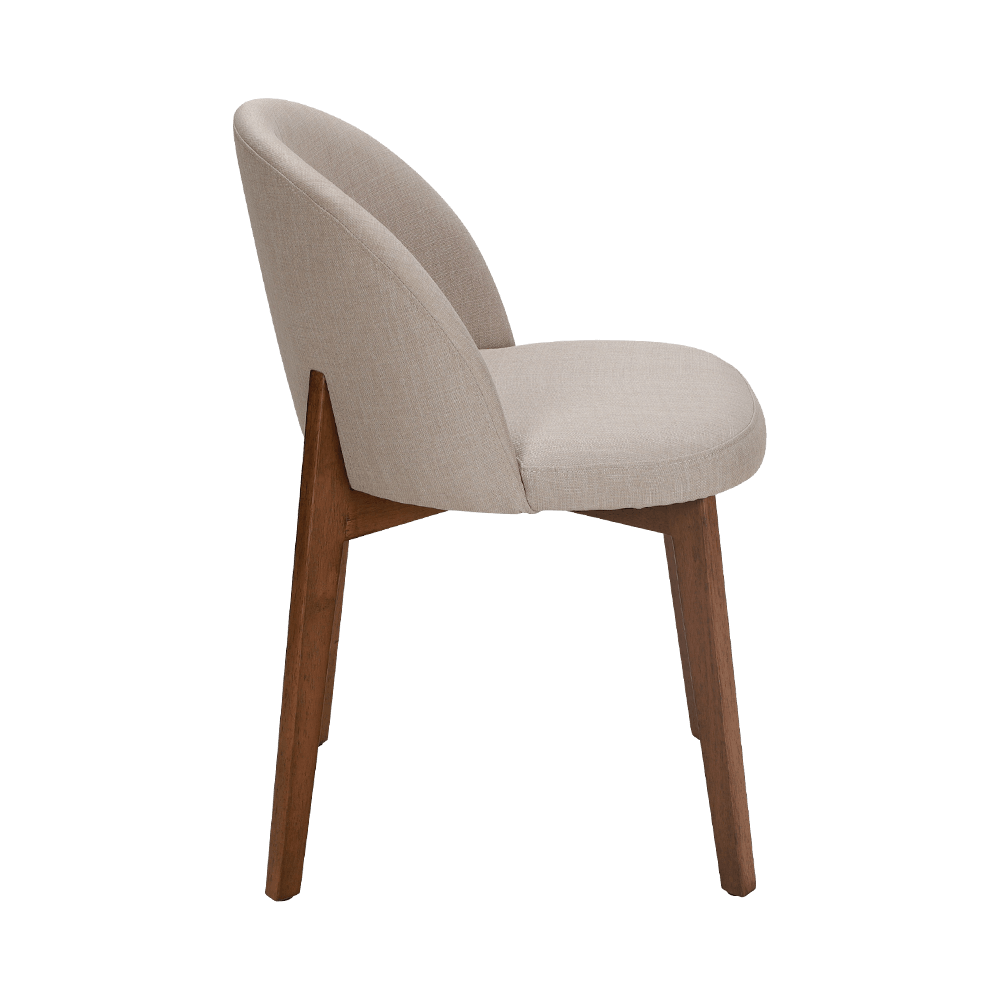 Silla de comedor de madera maciza sin brazo