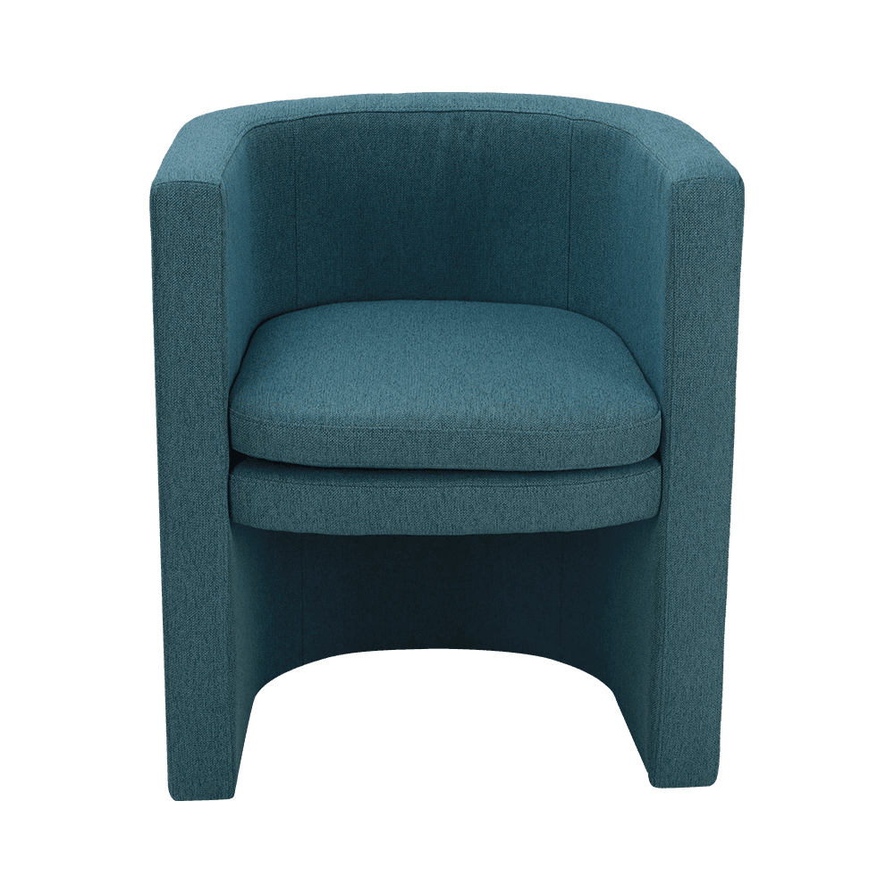 Silla de descanso de marco azul marino de madera
