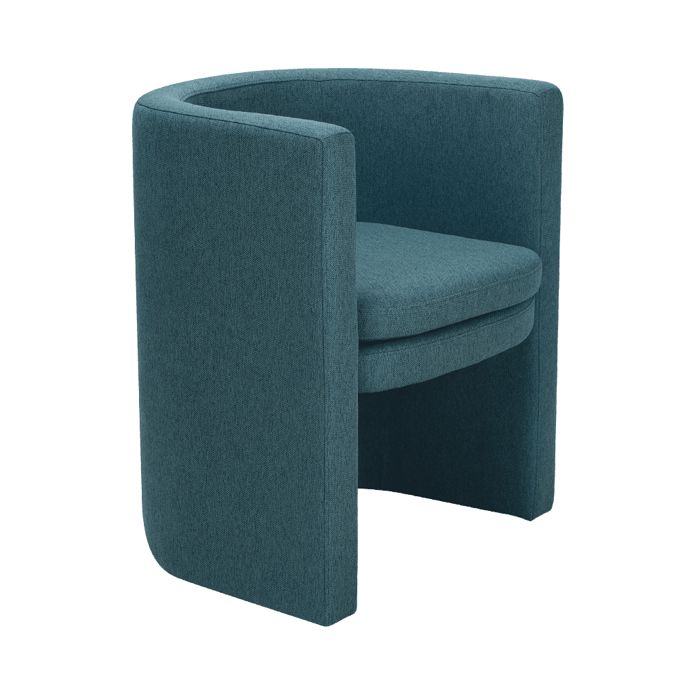 Silla de descanso de marco azul marino de madera