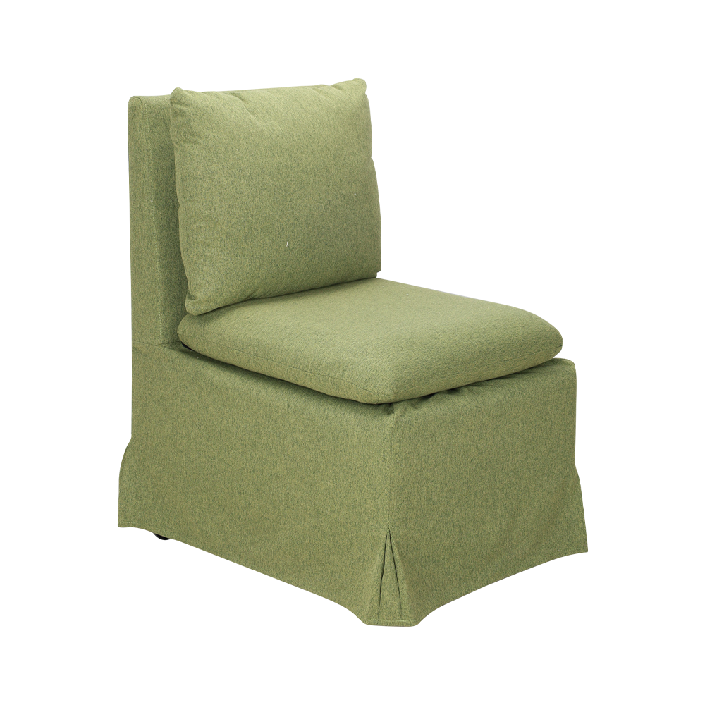 Sillón de tela de color sólido