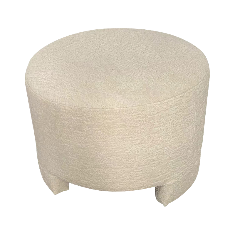 Otomana de esponja redonda blanca