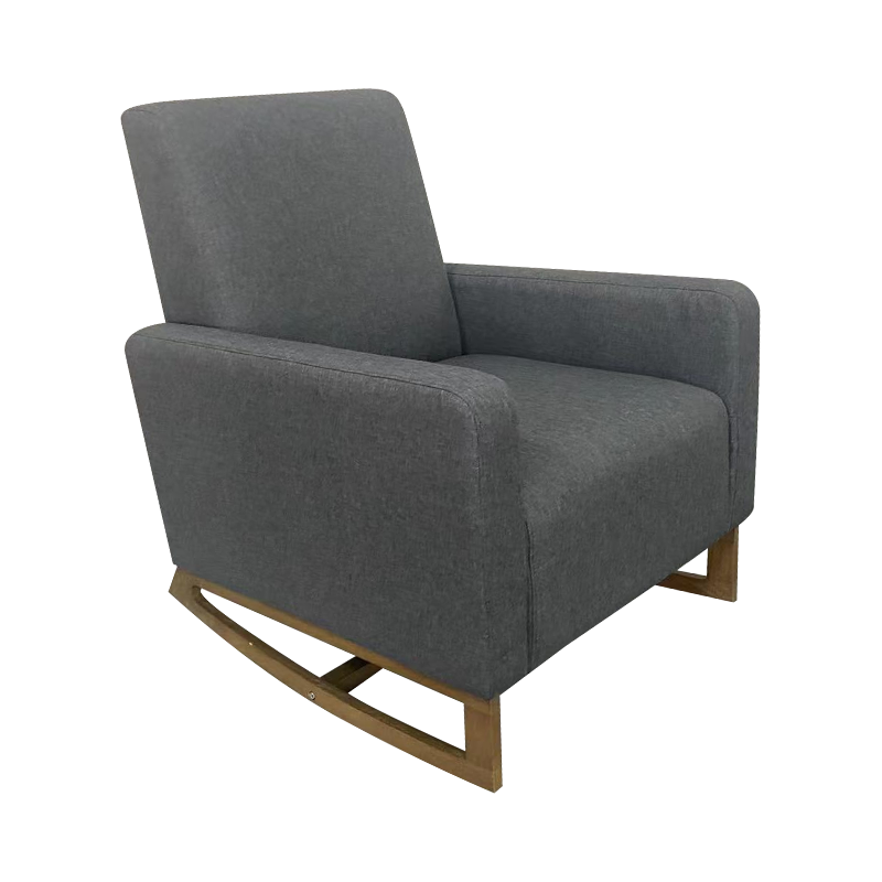 Silla de sofá de tela gris