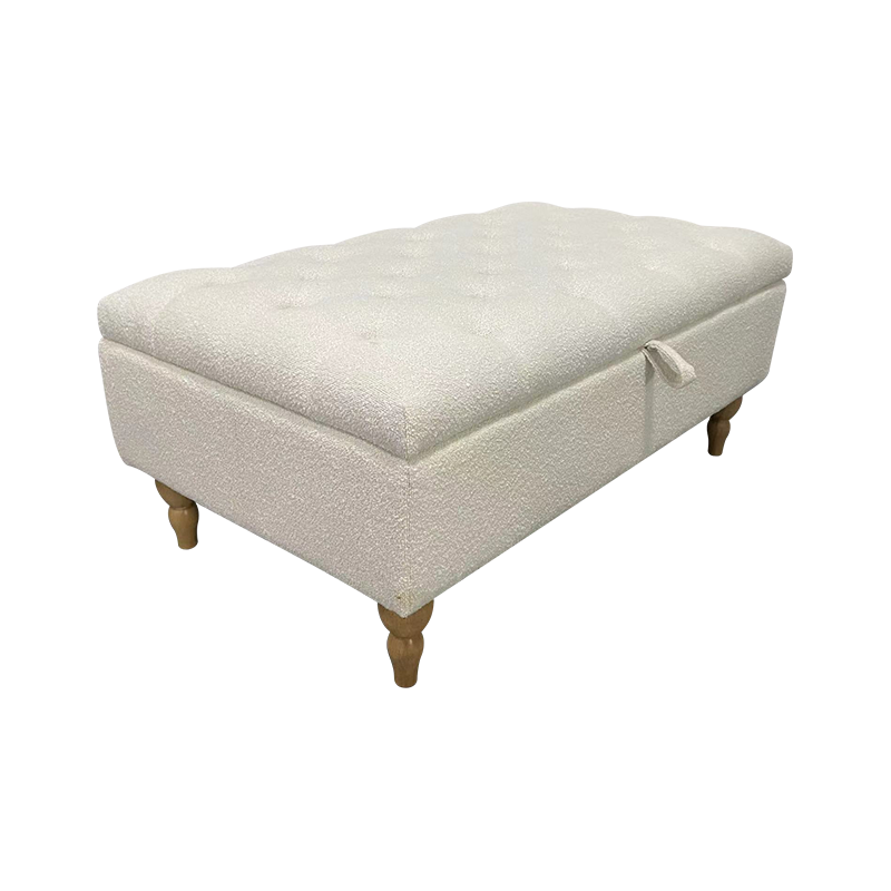 Reposapiés de esponja de almacenamiento de piernas de madera de goma