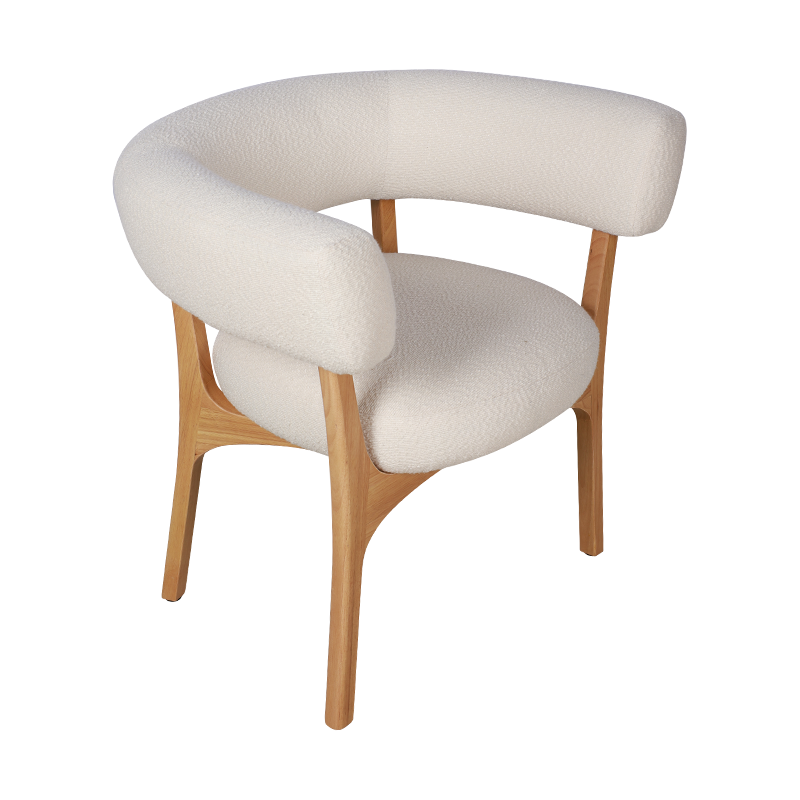 Silla de descanso en forma de U de madera sólida